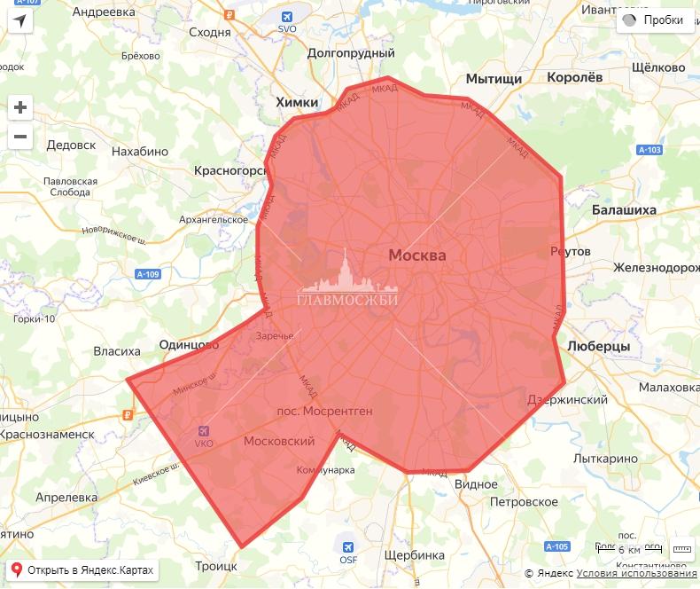 Зона льготной доставки
